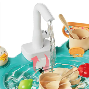 اسباب بازی سینک ظرفشویی و سرسره ماهی آبی Dream Play Pool 2 in 1_اسباب بازی